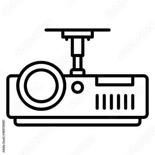 Illustration of Projector Line Icon