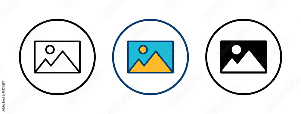 Picture icon vector isolated on white background. Picture vector icon. photo gallery icon vector Picture icon vector isolated on white background. Picture vector icon. photo gallery icon vector
