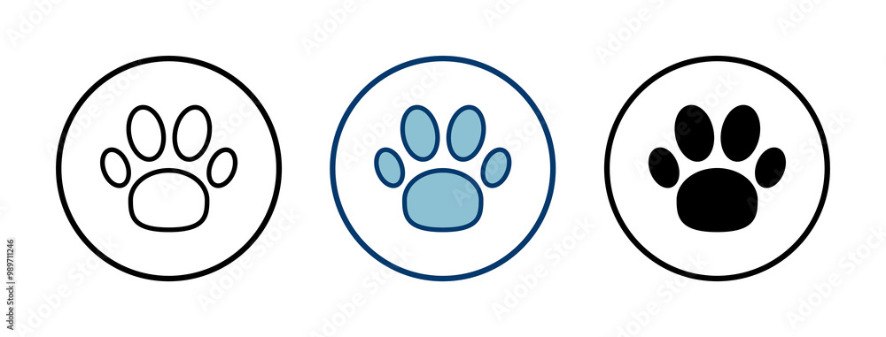 Paw icon vector isolated on white background. Paw Print icon Paw icon vector isolated on white background. Paw Print icon