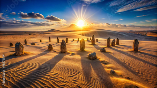 sunset on the beachsand, sky, desert, landscape, nature, sunset, beach, dune, sea, sun, travel, summer, dunes, clouds, ocean, road, horizon, dry, cloud, water, scenic, sunlight, sahara, mountain, sunr photo