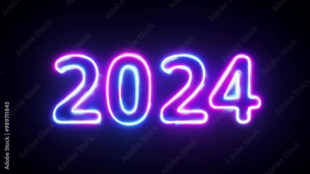 Neon 2024 sign Neon 2024 sign