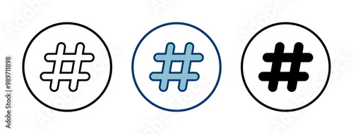 Hashtag icon vector isolated on white background. hashtag vector icon