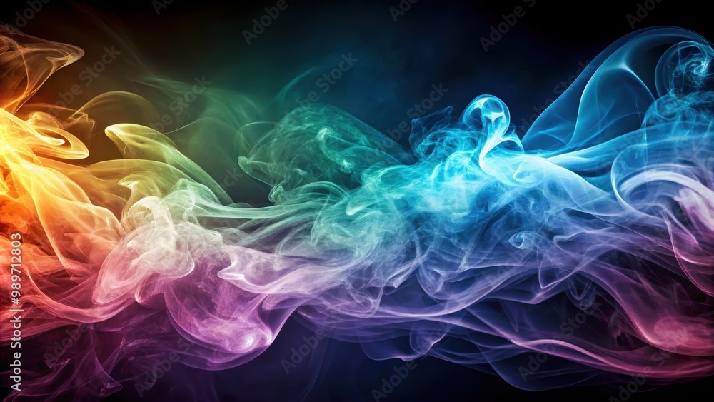 Fototapeta premium Soothing abstract artwork with gentle smoke drifts floating across the canvas , serene, abstract, artwork, smoke, drift, floating