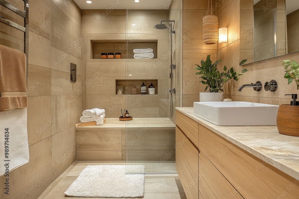 Modern Bathroom Design with Neutral Colors Modern Bathroom Design with Neutral Colors