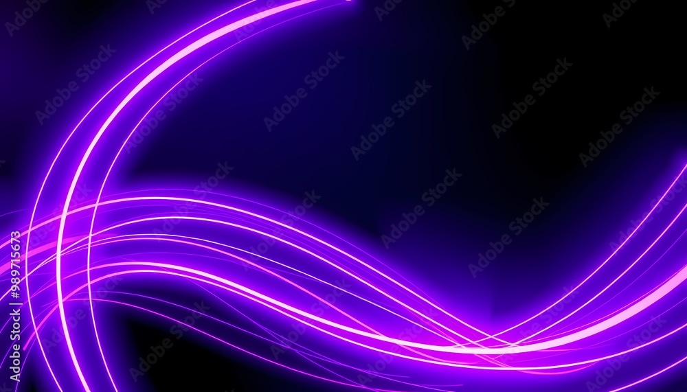 Futuristic High-Tech Image with Neon Pink and Purple Lines Twisting Through Space Futuristic High-Tech Image with Neon Pink and Purple Lines Twisting Through Space