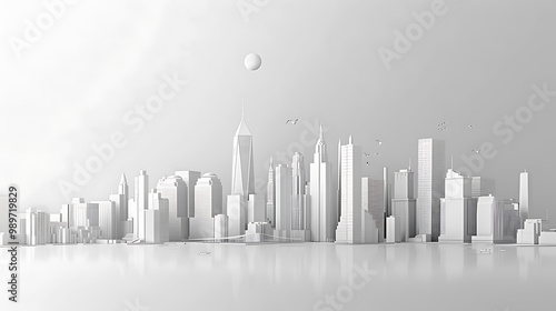 city skyline illustration