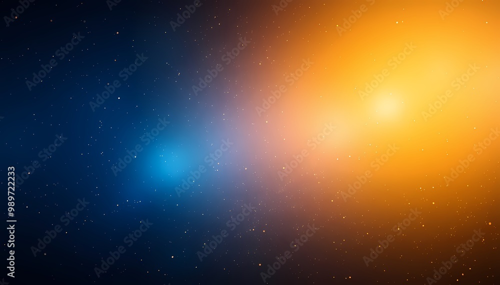 Abstract Blue to Gold Gradient with Delicate Shimmering Particles Abstract Blue to Gold Gradient with Delicate Shimmering Particles