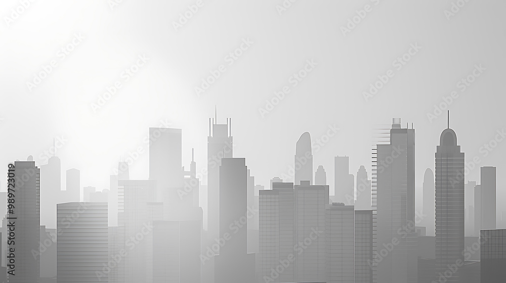 Naklejka premium city skyline illustration