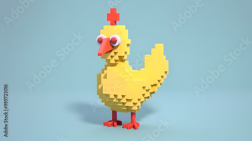 Chicken 3d Cartoon photo