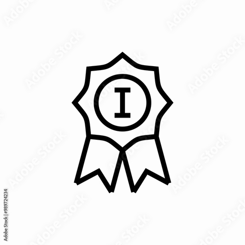 first order medal icon sign vector