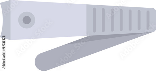 Simple metal nail clippers with a file for cutting fingernails