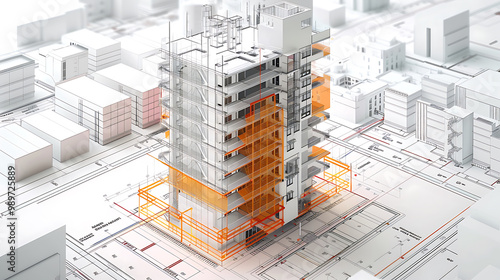 Fototapeta Naklejka Na Ścianę i Meble -  building blueprint