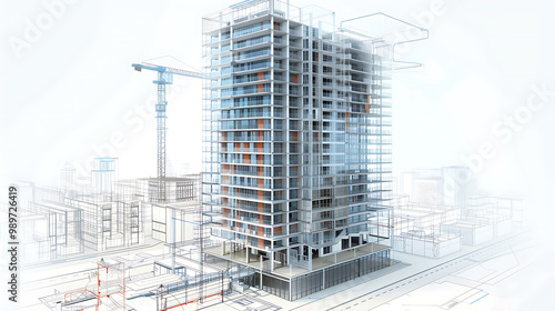 Obraz na płótnie building blueprint w salonie