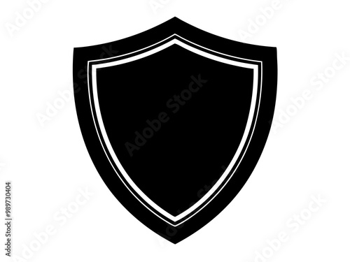 Free Download  shiled shape  silhouette vector, Protect shield Icon illustration - GFXLoad