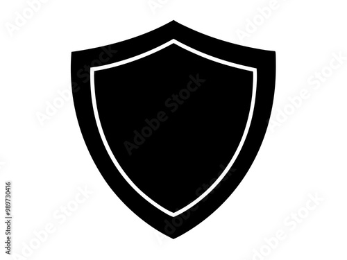  shiled shape  silhouette vector, Protect shield Icon illustration