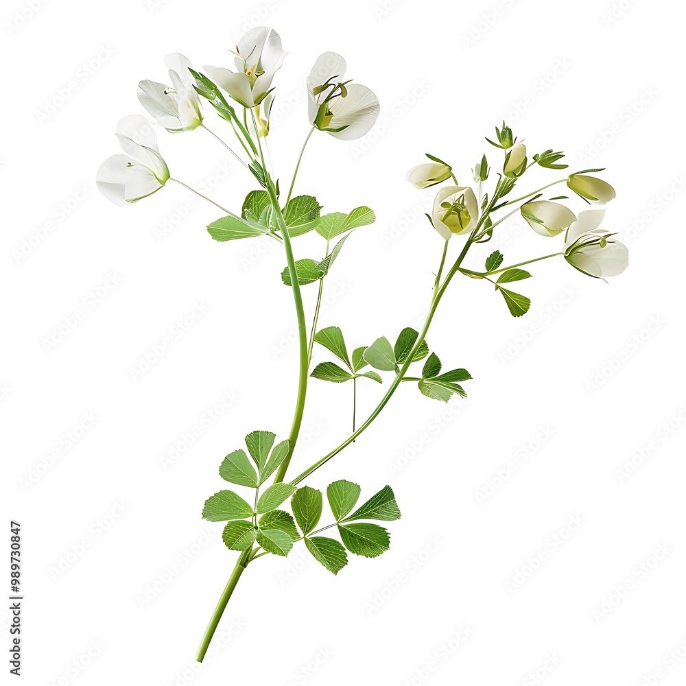 Obraz premium Goat’s rue Flower isolated on white background.