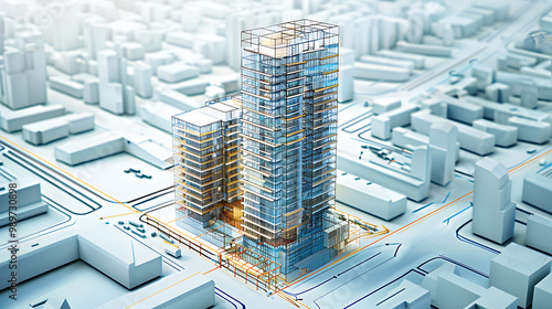 Wallpaper Mural building blueprint Torontodigital.ca