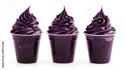 set of acai sorbet with chocolate drops