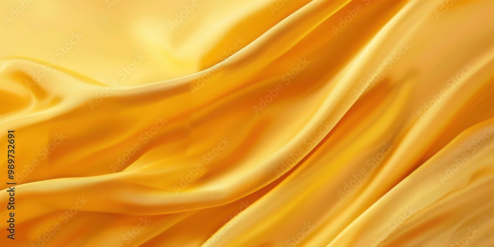 Obraz premium Elegant Yellow Fabric Texture Background for Design Projects and Presentations.