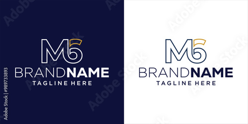 Creative Abstract M6 Initial Logo Design, Design Inspiration, Illustration, Vector