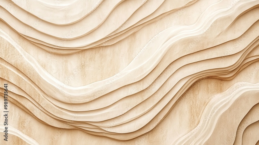Obraz premium Beige wood texture abstract background surface Panoramic 
