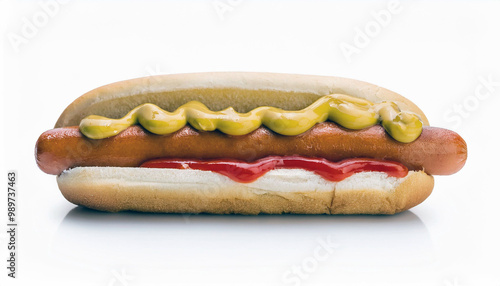 Classic Hot Dog with Mustard and Ketchup