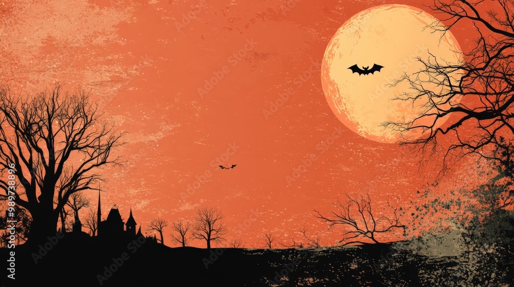 Eerie Halloween Landscape Art Eerie Halloween Landscape Art