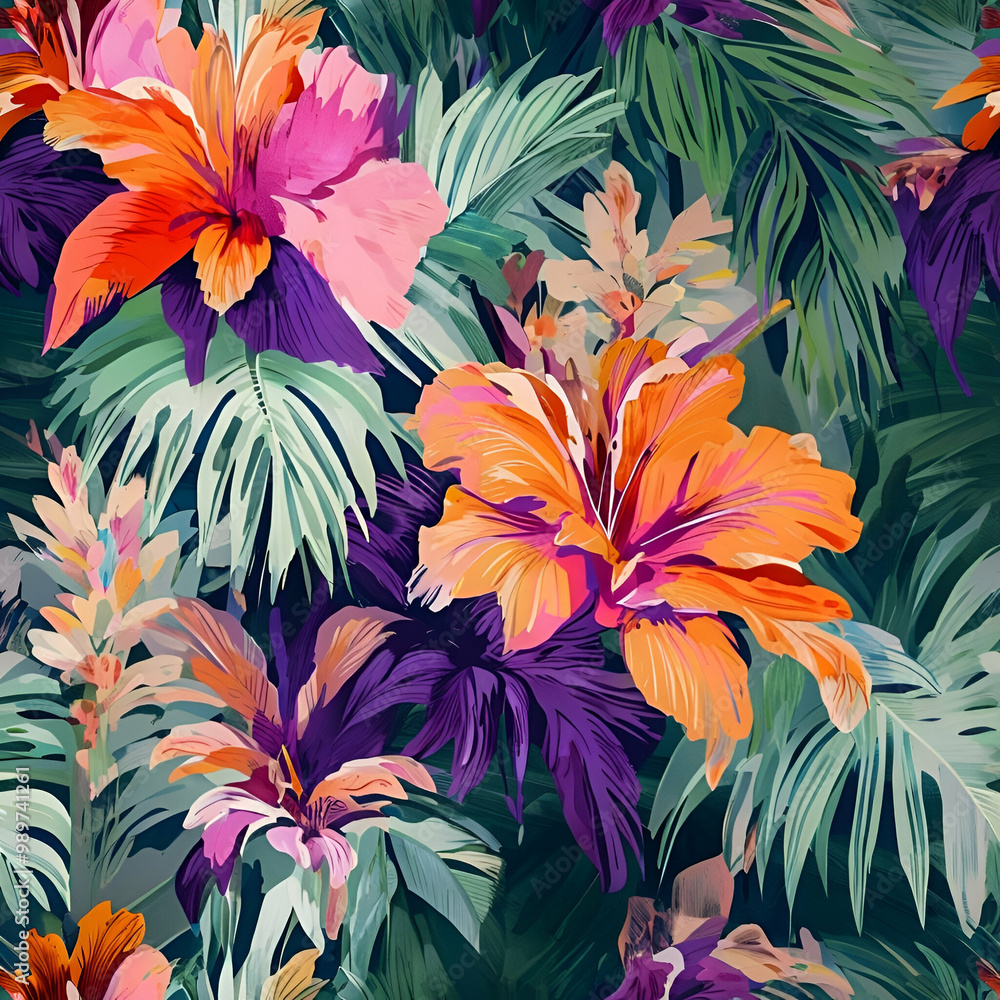 Tropical Floral Wallpaper Tropical Floral Wallpaper