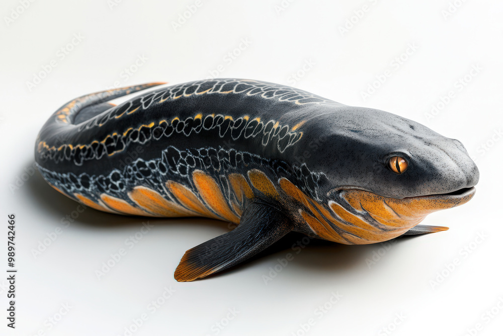 Prehistoric Fish with Orange and Black Pattern Prehistoric Fish with Orange and Black Pattern