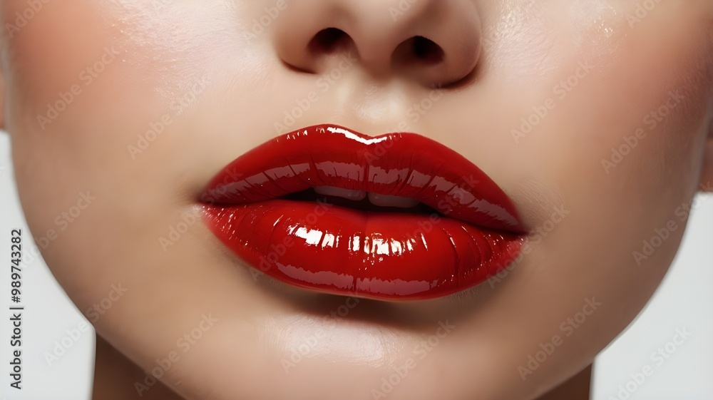 Luminous and alluring, these shiny lips attract and enchant in a close-up view that showcases their irresistible gloss in 4k, beauty lip oil – Generative AI Luminous and alluring, these shiny lips attract and enchant in a close-up view that showcases their irresistible gloss in 4k, beauty lip oil – Generative AI