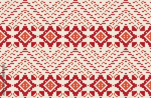 Background Ethnic Geometrical Patternfolk Embroidery, Aztec Geometric Ornament Print. Design for Carpet, Wallpaper, Clothing, Wrapping, Fabric