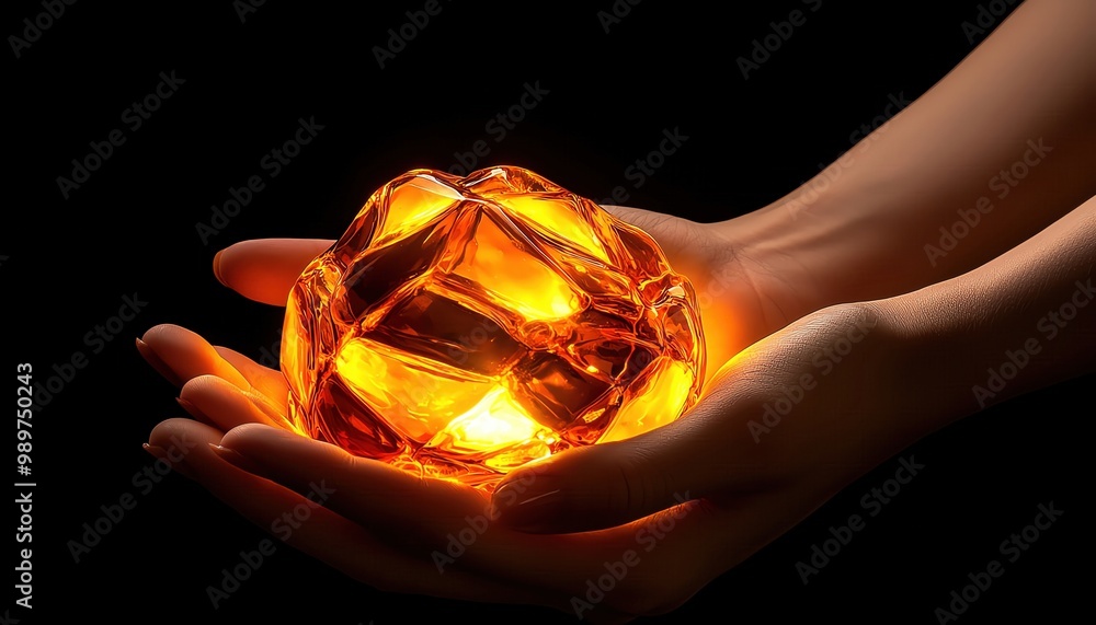 Close-up of a person s hands holding a glowing light, symbolizing inspiration and creativity, focus on breakthrough and mental clarity Close-up of a person s hands holding a glowing light, symbolizing inspiration and creativity, focus on breakthrough and mental clarity
