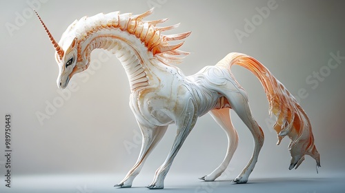 30. A playful interpretation of a mythical creature, like a unicorn photo