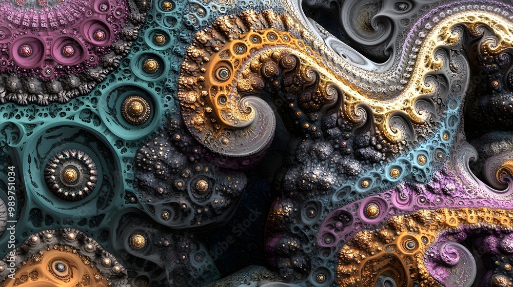 31. A kaleidoscopic pattern of fractals and shapes 31. A kaleidoscopic pattern of fractals and shapes