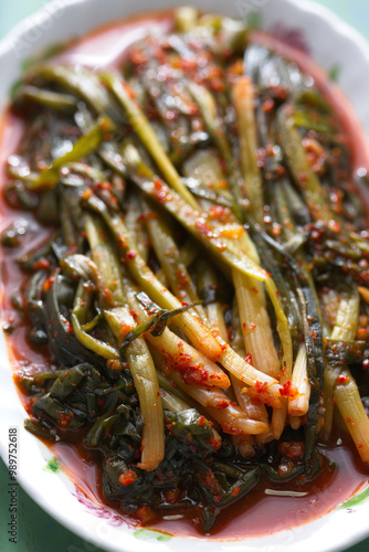 Obraz na płótnie green onion kimchi, pa-kimchi w salonie
