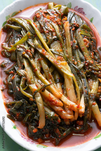 Obraz na płótnie green onion kimchi, pa-kimchi w salonie
