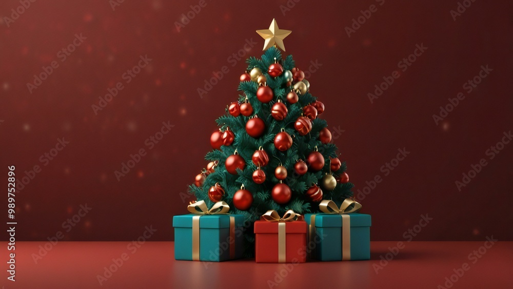 christmas tree with presents christmas tree with presents