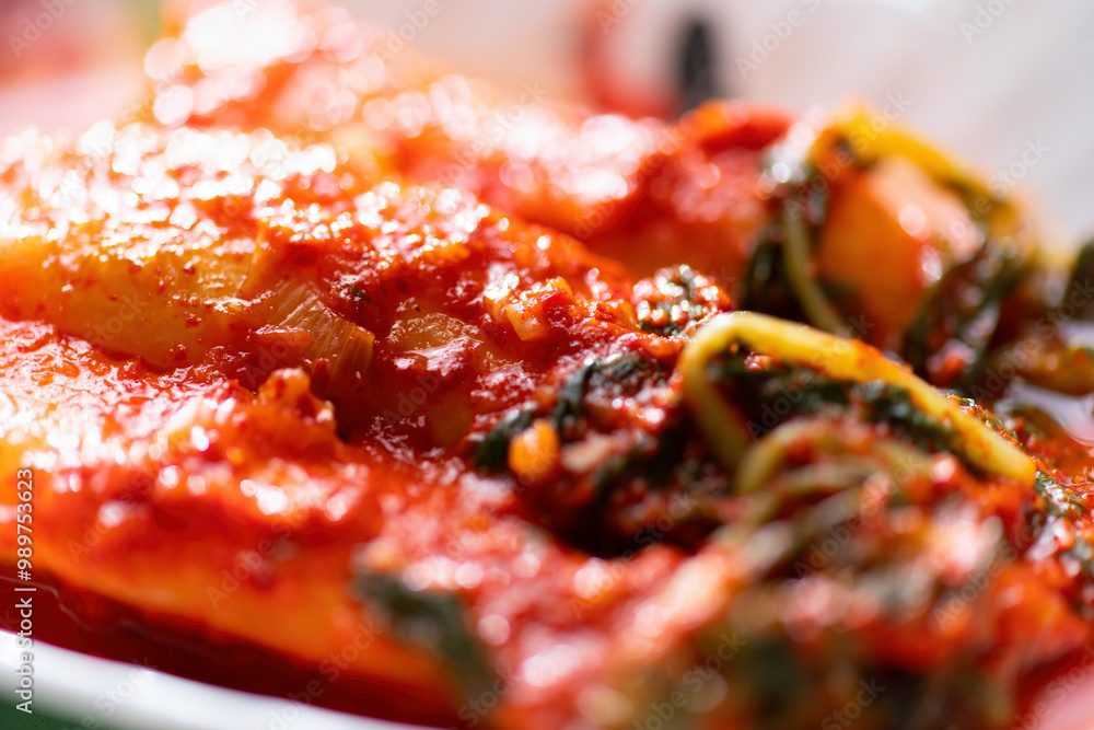 whole radish kimchi, chonggak kimchi