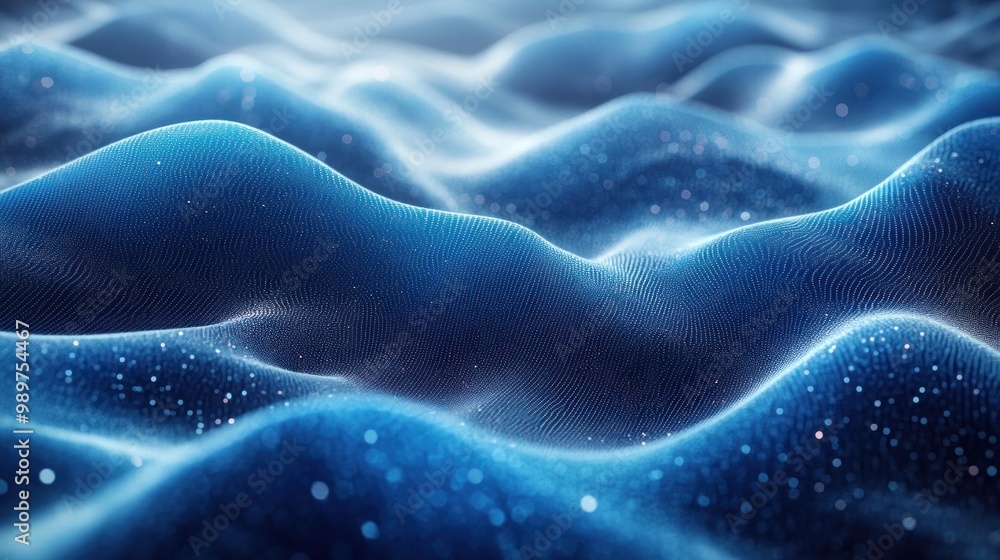 Obraz premium Abstract Blue Wavy Background