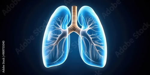 Human Lungs Anatomy D Medical Illustration