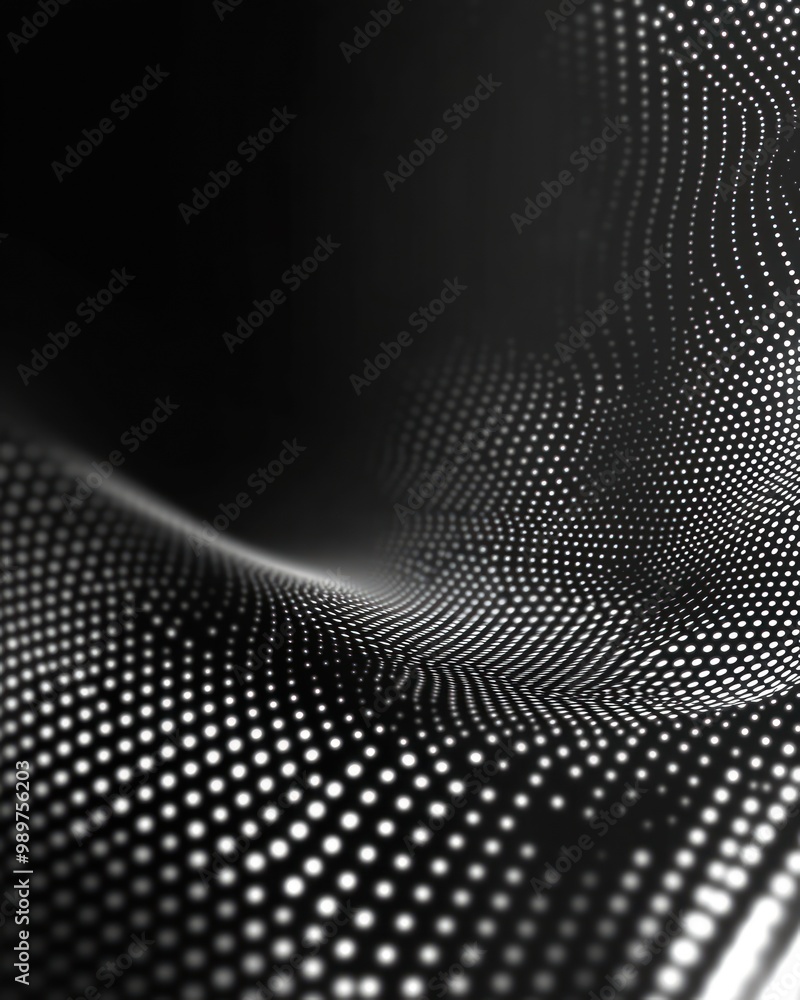 Abstract pattern of dots creating a wave-like texture in black and white. Abstract pattern of dots creating a wave-like texture in black and white.
