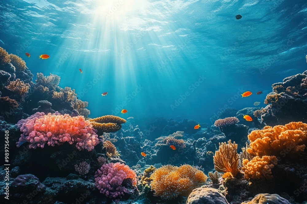 Naklejka premium Coral Reef Underwater