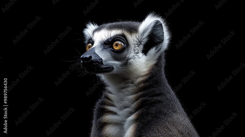 Fototapeta premium Close-up Portrait of a Curious Lemur
