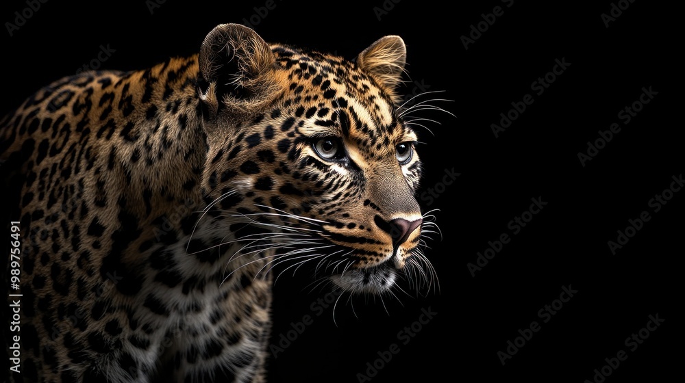 Close-up Portrait of a Leopard in Black and White Close-up Portrait of a Leopard in Black and White