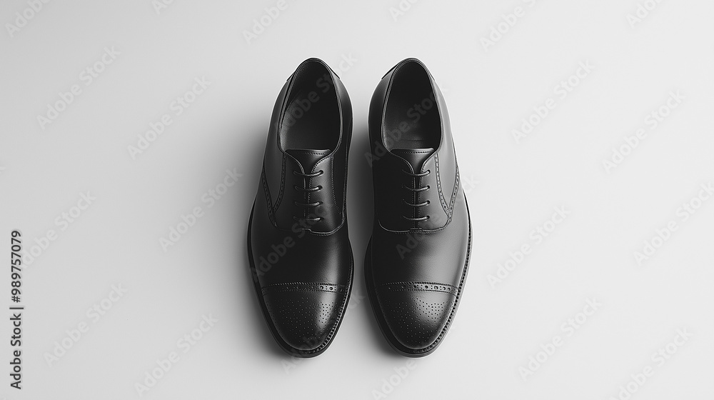 black dress shoes on a white background black dress shoes on a white background