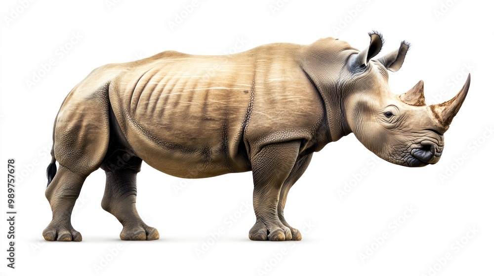 Obraz premium White Rhino Portrait