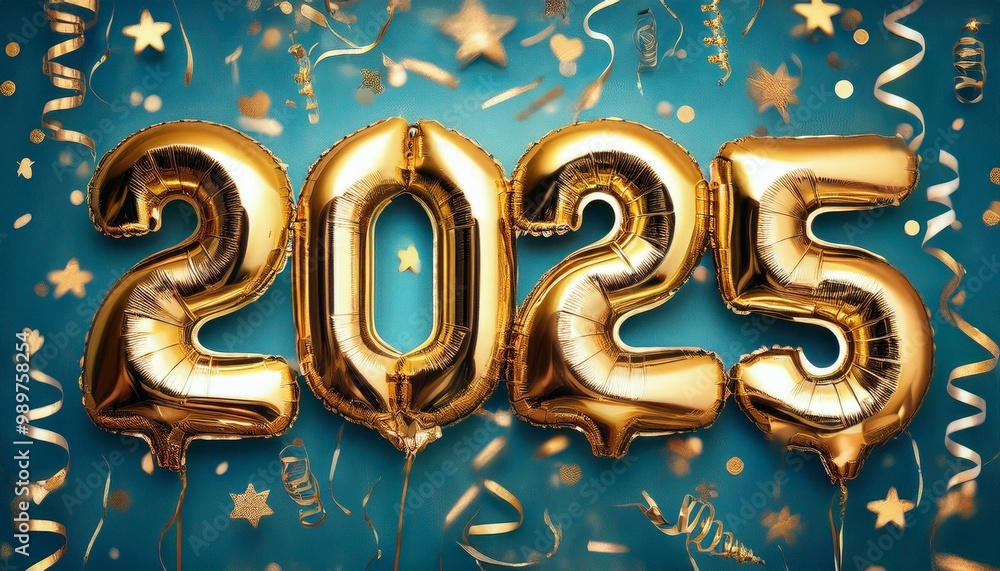 Gold Balloons 2025 New Year Gold Balloons 2025 New Year