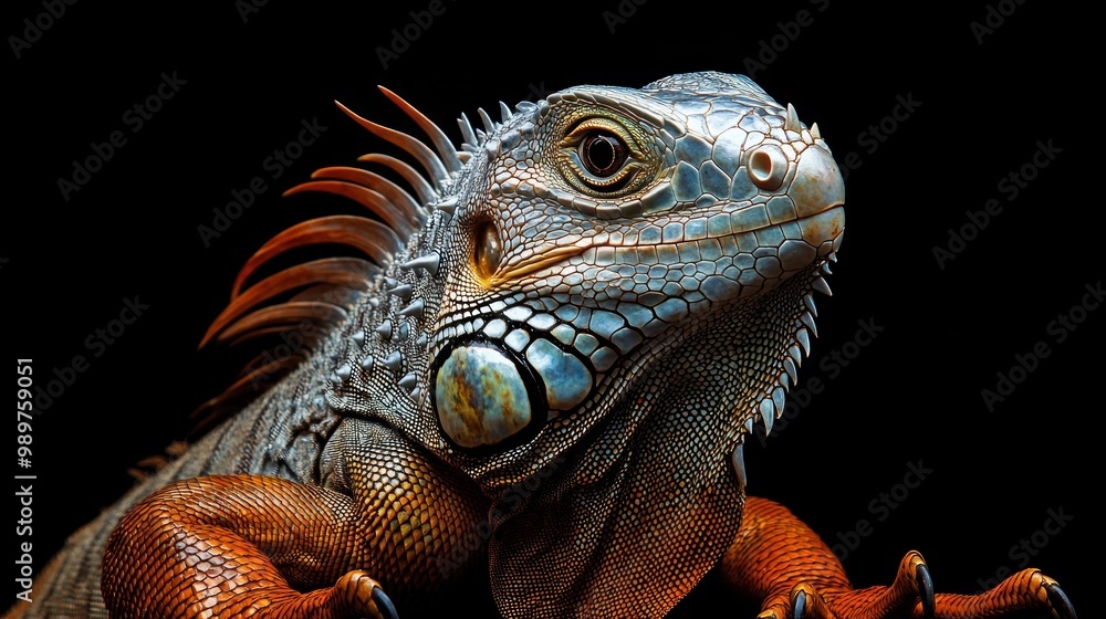 Close-up Portrait of an Iguana Close-up Portrait of an Iguana