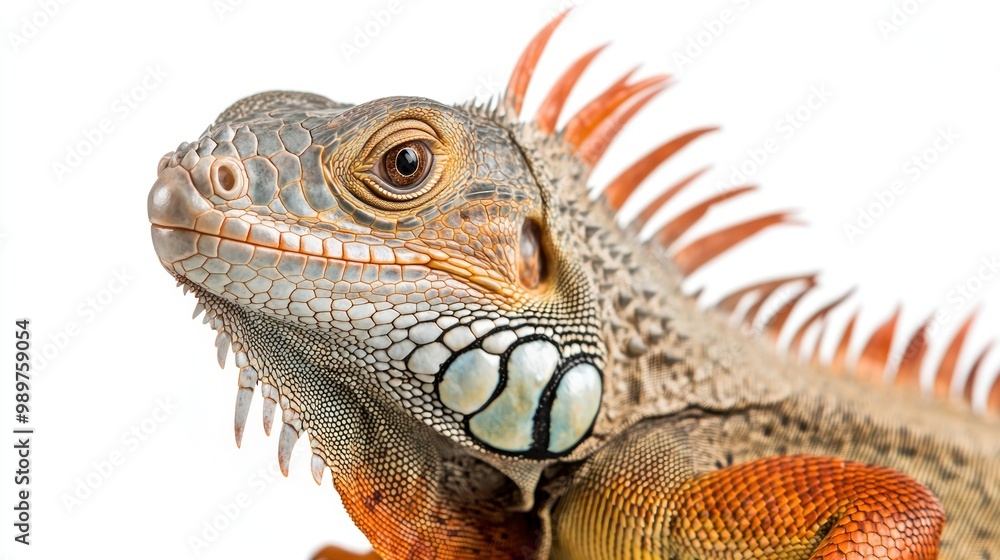 Fototapeta premium Close-up Portrait of a Green Iguana