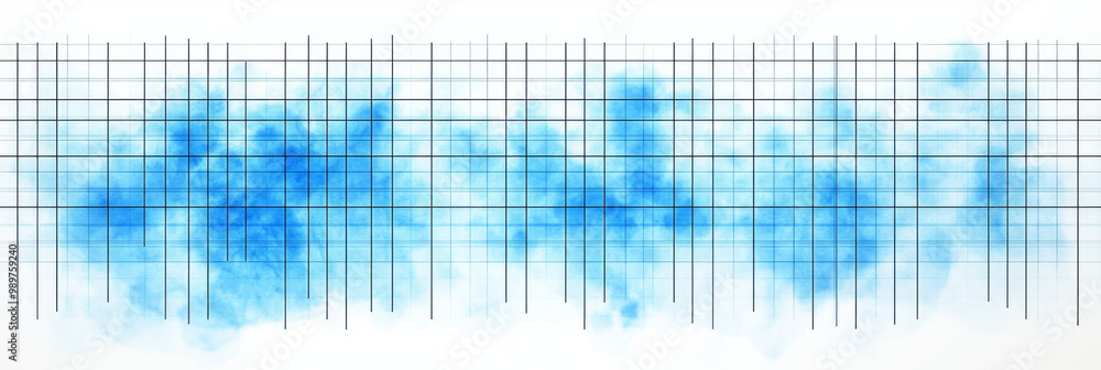 Abstract blue watercolor background with a grid overlay. Abstract blue watercolor background with a grid overlay.